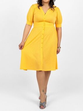 Lularoe “BLACK” skyler midi button front  dress